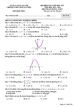 Đề cuối học kì 2 Toán 10 năm 2023 – 2024 trường THPT Chế Lan Viên – Quảng Trị