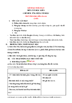 Giáo án Tin học lớp 4 Bài 9: Bài trình chiếu của em | Chân trời sáng tạo