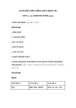 Tiếng Anh 8 Unit 4 4a Reading trang 54 55