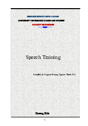 Luyện âm Speech Training - Ngôn Ngữ Anh | Trường Đại học Ngoại ngữ, Đại học Đà Nẵng