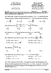 Đề giữa kì 2 Toán 12 năm 2024 – 2025 trường PT DTNT tỉnh Phú Yên có đáp án