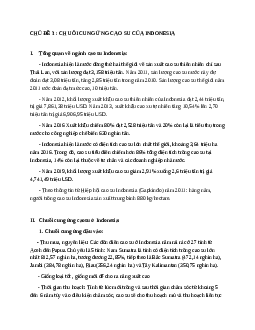 Chuỗi cung ứng ngành cao su Indonesia