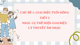 Giáo án điện tử Âm nhạc 8 Chân trời sáng tạo Chủ đề 1 Tiết 3: Nhạc cụ thể hiện giai điệu