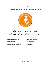 Bài tập lớn cuối kỳ: Cải tiến quy trình gọi món bằng QR Code môn Hệ thống thông tin quản lý | Học viện Ngân hàng