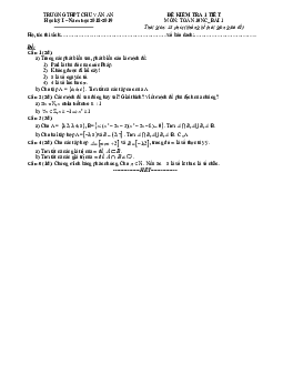 Đề kiểm tra 1 tiết Đại số 10 nâng cao chương 1 năm 2018 – 2019 trường Chu Văn An – Đăk Nông