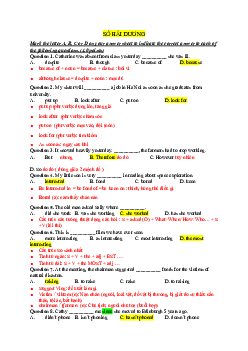 Đề thi tuyển sinh lớp 10 THPT năm học 2022-2023 môn Tiếng Anh (không chuyên) - Sở Giáo dục và Đào tạo Hải Dương có đáp án và giải thích chi tiết