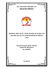 Tiểu luận phương pháp nghiên cứu khoa học | Học viện Hành chính Quốc gia