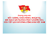 Ôn tập Chương nhập môn - Lịch Sử Đảng Cộng Sản Việt Nam | Đại học Tôn Đức Thắng