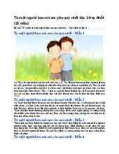 Tả một người bạn mà em yêu quý nhất lớp 3 Hay Nhất - Tiếng việt 3