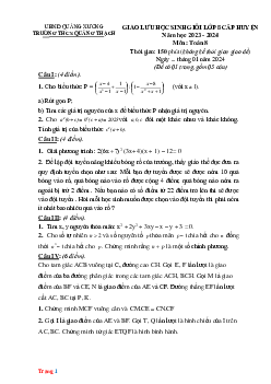 TOP 2 Đề thi chọn HSG Toán 8 (có đáp án)