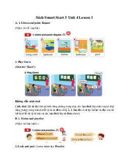 Sách Smart Start 3 Unit 4 Home Lesson 1