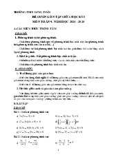 Đề cương giữa học kì 1 Toán 9 năm 2024 – 2025 trường THCS Long Toàn – BR VT