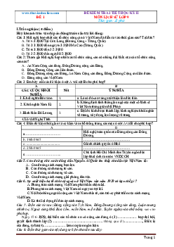 Bộ Đề Kiểm Tra 1 Tiết Lịch Sử 9 HK2 (Có Lời Giải)