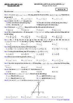 Đề kiểm tra chung Đại số 10 chương 1 – 2 năm 2019 – 2020 trường Trung Giã – Hà Nội
