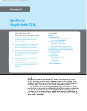 Chương 18: Quyết định đầu tư, tỷ lệ - Môn Thị trường và các định chế tài chính - Đại Học Kinh Tế - Đại học Đà Nẵng