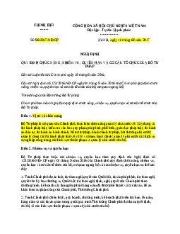 Nghị định quy định chức năng, nhiệm vụ, quyền hạn và cơ cấu tổ chức của Bộ tư pháp | Trường Đại Học Thủ Đô Hà Nội