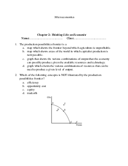 Tài liệu về Chapter 2 :Thinking Like an Economist môn Tiếng Anh A1 | Đại học Thăng Long