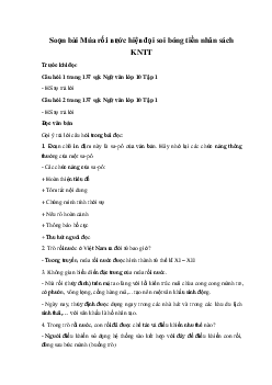 Soạn bài Múa rối nước hiện đại soi bóng tiền nhân sách KNTT