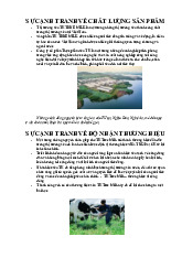 Chất lượng sản phẩm và độ nhận thương hiệu | Trường Đại học Kinh tế – Luật