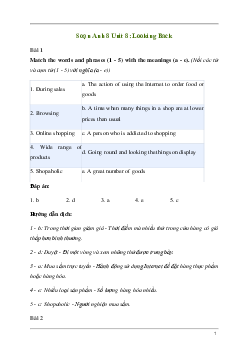 Giải Tiếng Anh 8 Unit 8: Looking Back | Kết nối tri thức