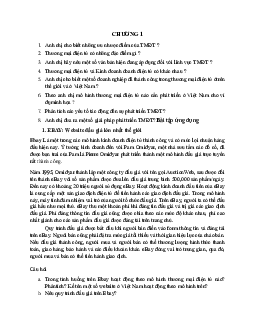 Hệ thống câu hỏi ôn tập môn Thương mại điện tử / Đại học nội vụ Hà Nội