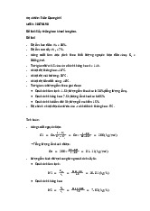 Tính toán hệ thống sấy thăng hoa_Trần Quang Phi| BT môn Thiết kế hệ thống sấy các sản phẩm thực phẩm| Trường Đại học Bách Khoa Hà Nội