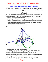 Tuyển Chọn Các Câu Cuối Hình Học 9 Tuyển Sinh Vào 10 Theo Từng dạng Có Đáp Án