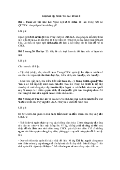 Giải bài tập SGK Tin học 12 Bài 2: Hệ quản trị cơ sở dữ liệu