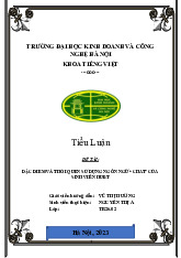 Tiểu luận: Đặc điểm ngôn ngữ "chat" của sinh viên HUBT môn Tiếng Việt thực hành | Trường Đại học Kinh Doanh và Công Nghệ Hà Nội