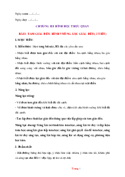 Giáo án hình học 6 Cánh diều học kỳ 1 theo công văn 5512