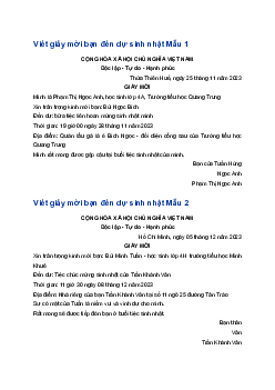 Viết giấy mời bạn đến dự sinh nhật | Tập làm văn 4