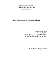 Tiểu luận môn Tư tưởng Hồ Chí Minh –Trường Đại học Hoa Sen