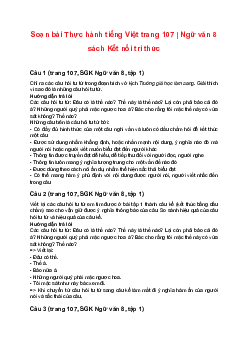 Soạn bài Thực hành tiếng Việt trang 107 | Ngữ văn 8 sách Kết nối tri thức