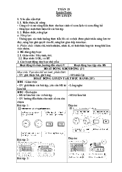 Giáo án buổi 2 Toán 2 sách Cánh diều (Cả năm) | Tuần 25