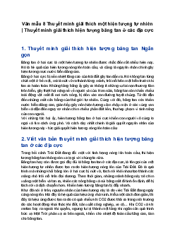 Văn mẫu 8 | Thuyết minh giải thích hiện tượng băng tan ở các địa cực