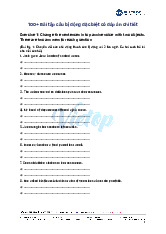 100 + Bài tập câu bị động đặc biệt có đáp án chi tiết