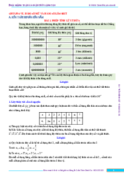 Bài giảng hàm số mũ và hàm số lôgarit Toán 11 CTST