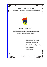 Tác động của tự nhiên đến đời sống văn hóa Hà Nội | Tiểu luận Cơ sở văn hóa VN