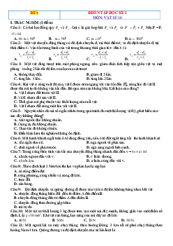 Đề thi học kỳ 1 môn Lý 10 kết nối tri thức có đáp án-Đề 4