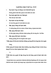 Tóm tắt Luật Hành chính Việt Nam và các Nguyên tắc Cơ bản môn Luật hành chính | Trường đại học Mở Hà Nội