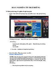 Bài Tập Tính Toán - Nghiên Cứu Thị Trường Trong Chiến Lược Truyền Thông | Môn Truyền thông Marketing tích hợp - Đại học Kinh Tế Quốc Dân