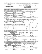 Đề chọn học sinh giỏi tỉnh Toán 12 năm 2025 – 2026 sở GD&ĐT Phú Thọ