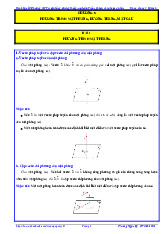 Trắc nghiệm và tự luận chủ đề phương trình mặt phẳng