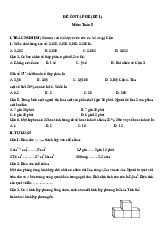 Đề ôn hè Toán 5 lên 6 - Đề 1
