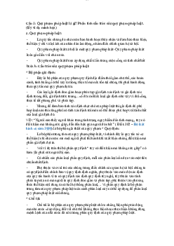 Câu hỏi Pháp luật đại cương | Trường Đại học CNTT Thành Phố Hồ Chí Minh