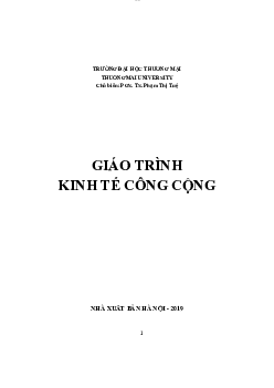 Giáo trình kinh tế công cộng | Trường Đại học Thương Mại