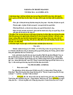 Nội dung ôn thi hết học phần văn học Nga  | Đại học Sư Phạm Hà Nội