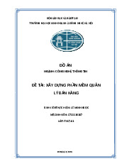 Đề tài Xây dựng phần mềm quản lý bán hàng môn Công nghệ thông tin   | Trường đại học kinh doanh và công nghệ Hà Nội