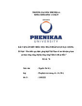 Tìm hiểu quy định pháp luật Việt Nam về các tội xâm phạm an toàn công cộng, trật tự công cộng? Liên hệ thực tiễn | Bài tập lớn kết thúc học phần Pháp luật đại cương