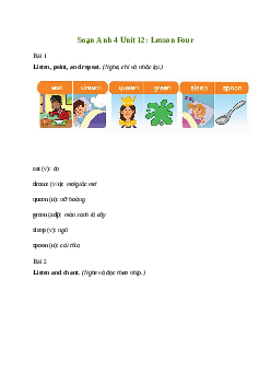 Giải Tiếng Anh lớp 4 Unit 12: Lesson Four | Family and Friends